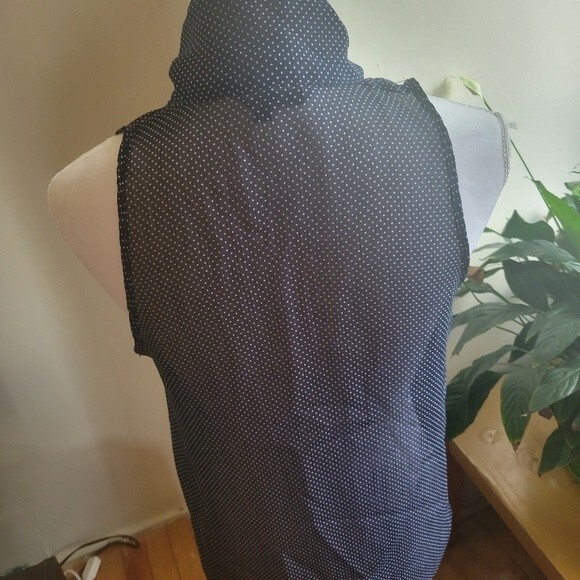 Jules & Leopold Navy Polka Dots Women Sleeveless Blouse Size Small - Picture 3 of 6